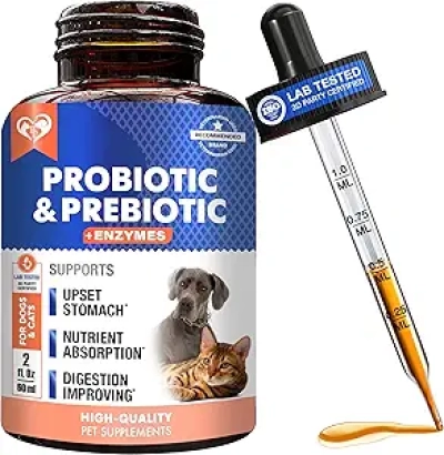Best Probiotics & Prebiotics with Enzymes for Dogs & Cats | Digestive Health Supplement
