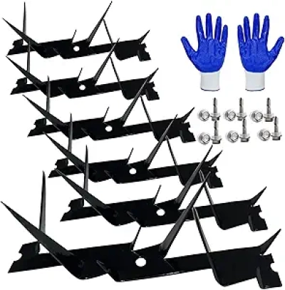 Anti-Climb Fence Spikes 6 Pcs - Heavy Duty Security Deterrent for Fences & Walls