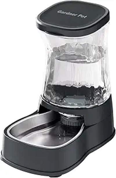 Gardner 1 Gallon Automatic Dog Water Dispenser - Stainless Steel, BPA-Free
