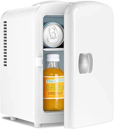 Antarctic Star 4L Portable Mini Fridge - Compact Cooler for Bedroom, Car & Office