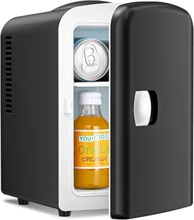 Antarctic Star 4L Portable Mini Fridge - AC/DC Cooler for Bedroom, Car & Office