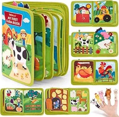 Montessori Busy Book for Toddlers 1-3 Years - 20-in-1 Educational Activity Board