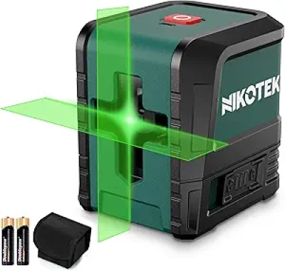 Self-Leveling Green Laser Level - 110° Cross-Line for Construction & Picture Hanging