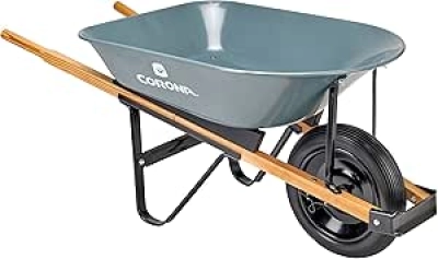 Corona 5 Cu Ft Heavy Duty Wheelbarrow - Flat Free Tire & Hardwood Handles