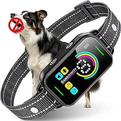 DINJOO Smart Bark Collar - AI Anti Barking Training Collar for Dogs (Small, Medium & Large)
