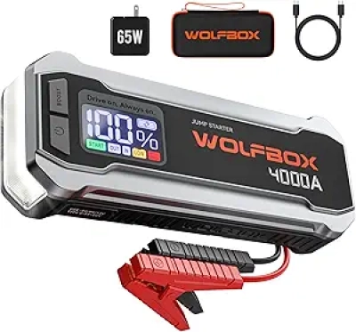 WOLFBOX MV24 4000A Jump Starter - 88.8Wh Portable Car Battery Booster Pack