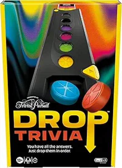 Hasbro Gaming Drop Trivia Game - Electronic Party Game with Voice & Sounds