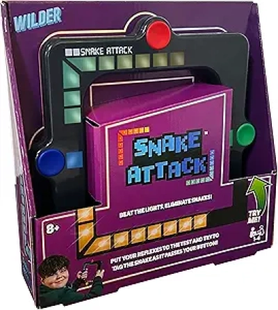 Snake Attack Electronic Handheld Game - Reflex Game for Kids & Family