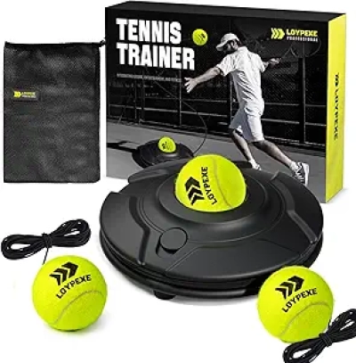 Solo Tennis Trainer Rebounder with 3 Balls - Portable Practice Equipment