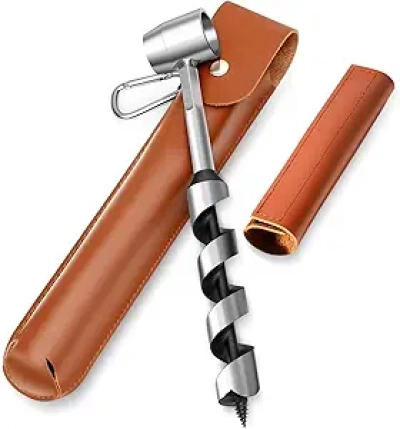 10'' Hand Auger Wood Drill - Heavy-Duty Bushcraft Tool for Camping & Survival
