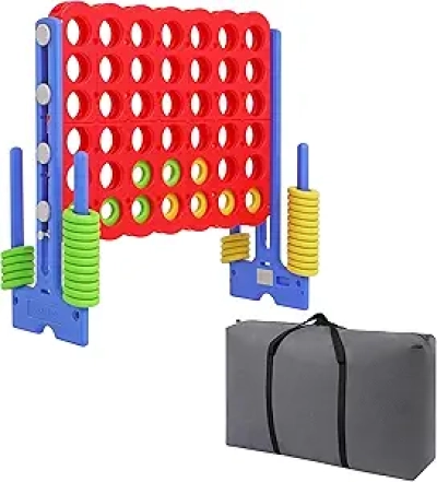 SDADI Jumbo 4 in a Row Game - Giant Connect 4 Set, Adjustable Height (2.5-3.5 FT)
