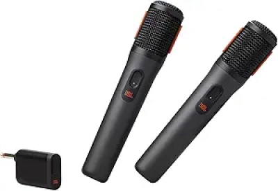 JBL PartyBox Wireless Microphone 2-Pack | 20Hr Battery, Crystal Clear Sound