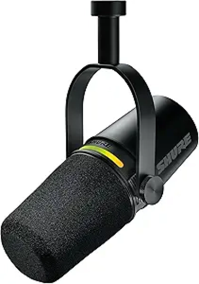 Shure MV7+ OBS-Certified Podcast Microphone | USB-C & XLR | LED Panel