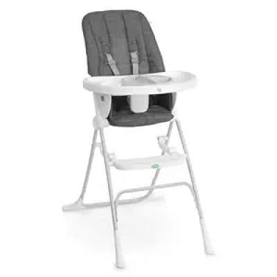 Ingenuity Sun Valley Compact Folding High Chair - Space-Saving Design for Babies 6M+