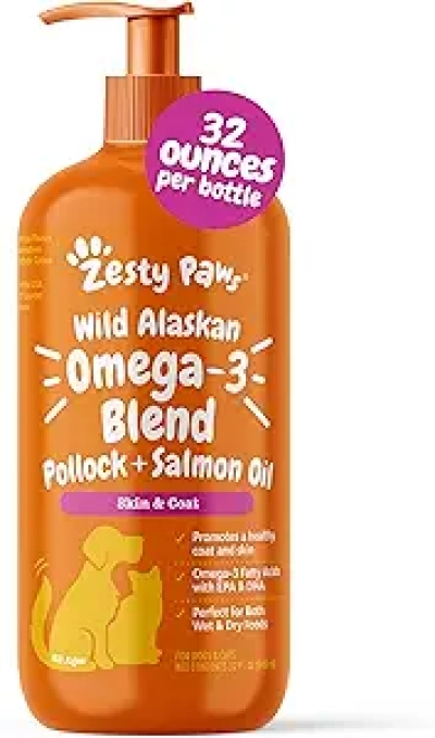 Wild Alaskan Omega-3 Fish Oil for Dogs & Cats | Salmon & Pollock Blend