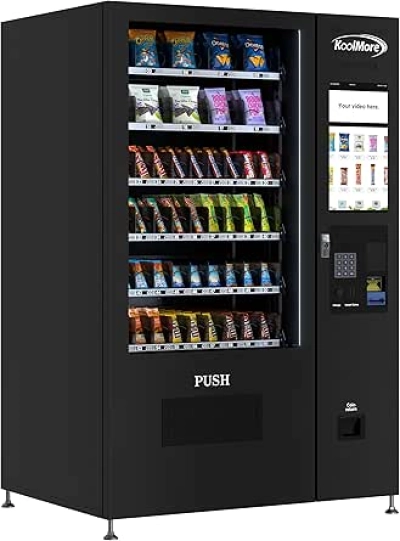 KoolMore 60-Slot Snack Vending Machine | 22" Touch Screen & Bill Acceptor