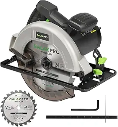 GALAX PRO 11 Amp Corded Circular Saw - 7-1/4" Blade, 6000RPM for Wood & Plastic