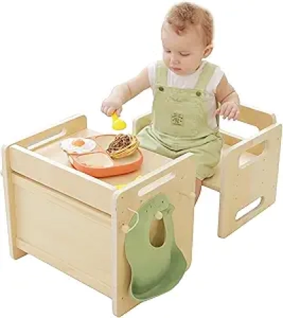 Adjustable Montessori Weaning Table & Chair Set for Toddlers | Safe, Durable & Space-Saving