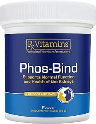 Rx Vitamins Phos-Bind - Kidney Support Powder for Dogs & Cats | Phosphate Binder