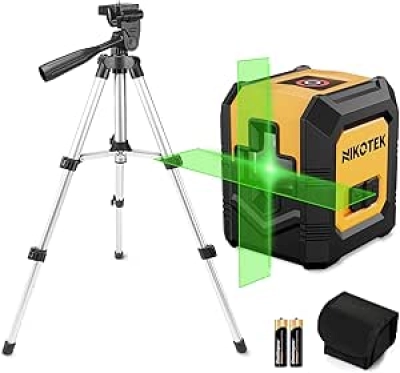 100FT Self-Leveling Green Laser Level with Tripod - Professional Cross-Line Laser Tool
