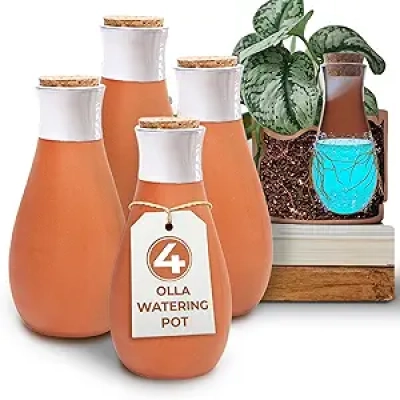 Self Watering Globes & Terracotta Olla Watering Pots - Drip Irrigation System