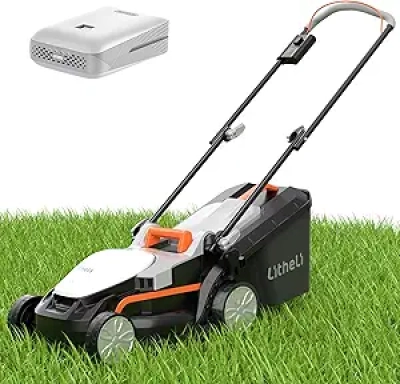 Litheli 13 Inch Cordless Lawn Mower 20V - Electric Mower with 4.0Ah Battery