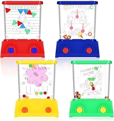 Gejoy 4-Pack Handheld Water Ring Toss Games - Retro Mini Toys for Kids & Adults