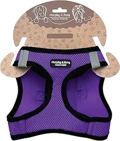 Murphy & Roxy No-Pull Dog Harness for Small to Medium Dogs - Purple M
