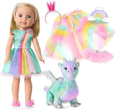 American Girl WellieWishers Camille Doll Playset with Dragon & Accessories