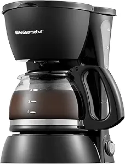 Elite Gourmet 4-Cup Automatic Coffee Maker with Pause N Serve & Keep Warm