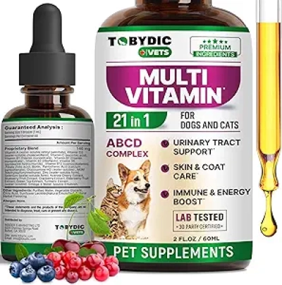 Cat & Dog Multivitamin 21-in-1 with Cranberry & Glucosamine - USA Made