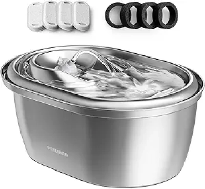 PETLIBRO Stainless Steel Cat Water Fountain 3L - Auto Pet Water Dispenser
