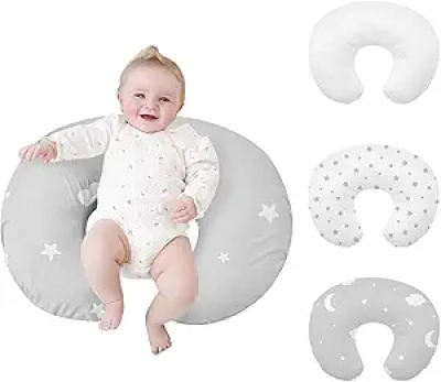 Nursing Pillow for Breastfeeding - Ergonomic Support Pillow with Washable Cover