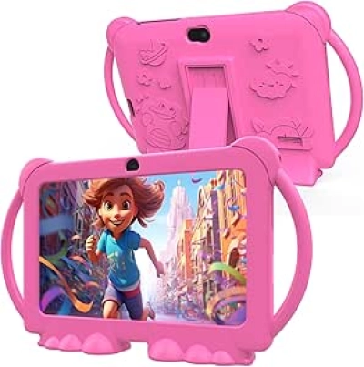 Kids Tablet 7 inch Android 12 - 4GB RAM, Parental Control & Shockproof Case