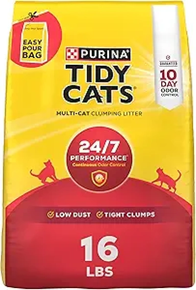 Purina Tidy Cats Clumping Litter 16lb - 10-Day Odor Control Multi-Cat Formula