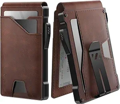 RFID Blocking Tactical Wallet for Men | Pop-Up Card Holder | Genuine Leather