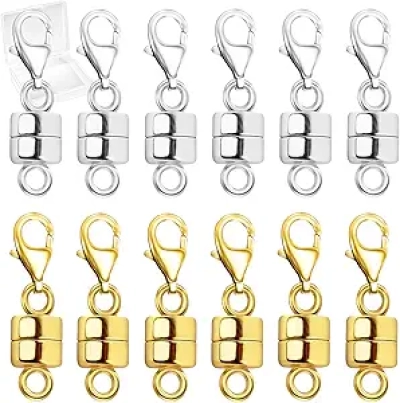 Magnetic Necklace Clasp - 14K Gold & Silver Jewelry Closures for Easy Fastening