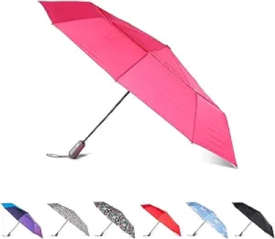Auto Open/Close Windproof Umbrella | UV Protection & Water Repellent | Up to 55"