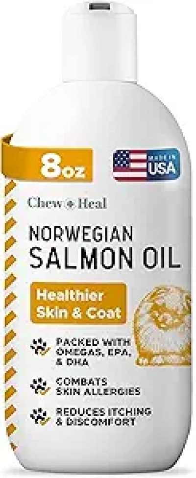 Premium Norwegian Salmon Oil for Dogs | Omega-3 Fish Oil for Skin & Coat Health