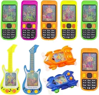 10 Pack Handheld Water Ring Games for Kids - Colorful Retro Gaming Toys & Party Favors