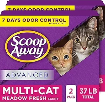 Scoop Away Advanced Multi-Cat Clumping Litter - 7-Day Odor Control, Dust-Free