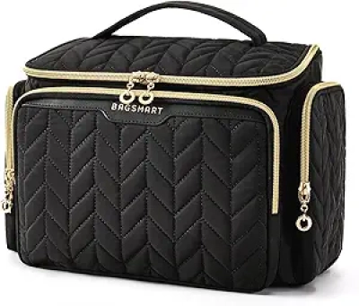 BAGSMART Large Travel Toiletry Bag - Waterproof Makeup & Cosmetic Organizer with Handle