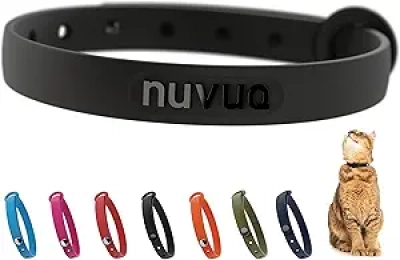 Silicone Breakaway Cat Collar with Name Tag Ring - Soft & Lightweight for Outdoor Cats