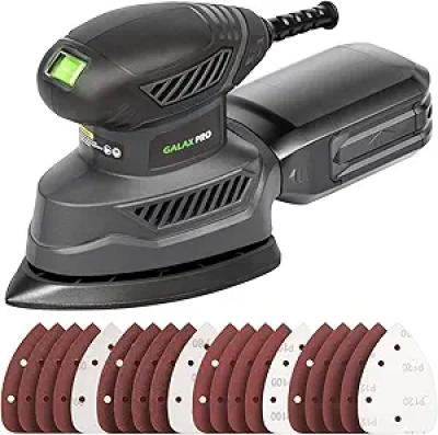 GALAX PRO Detail Sander 13000 OPM - Compact Electric Sander with 20 Sandpapers