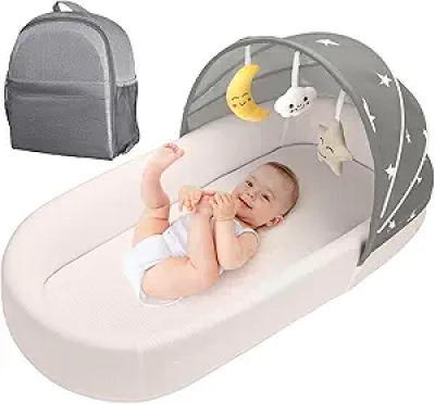 Portable Baby Bassinet - Lightweight Travel Bassinet for Newborn & Infant