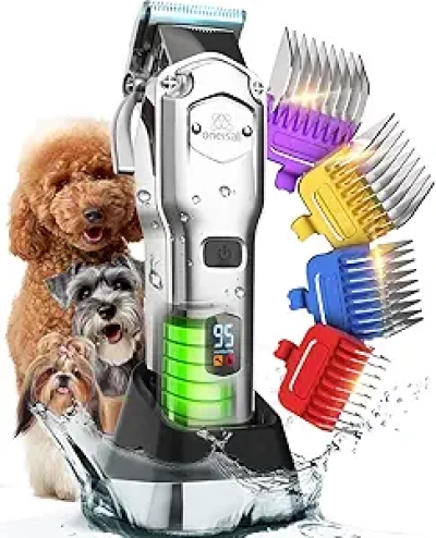 Professional Cordless Dog Grooming Clippers for Thick Hair - oneisall 676pro