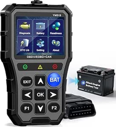 AMTIFO OBD2 Scanner with Battery Tester - Check Engine Light Reader & Diagnostics