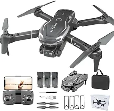 Mini Drone with 1080P Camera for Kids & Adults - FPV RC Drone with 3 Batteries