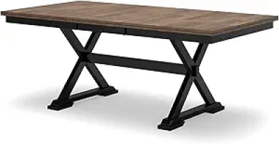 Wildenauer 8-Seat Dining Extension Table | Modern Farmhouse Two-Tone Design