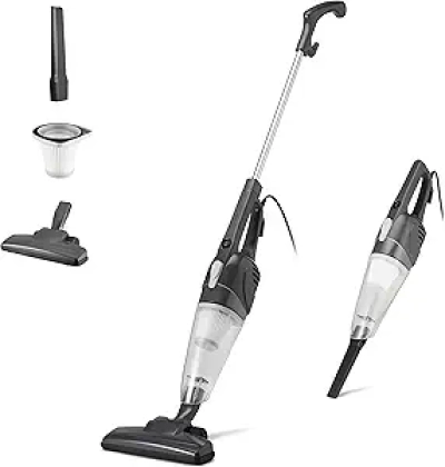 Amazon Basics 2-in-1 Corded Stick Vacuum Cleaner - Lightweight Handheld Converter with HEPA Filter